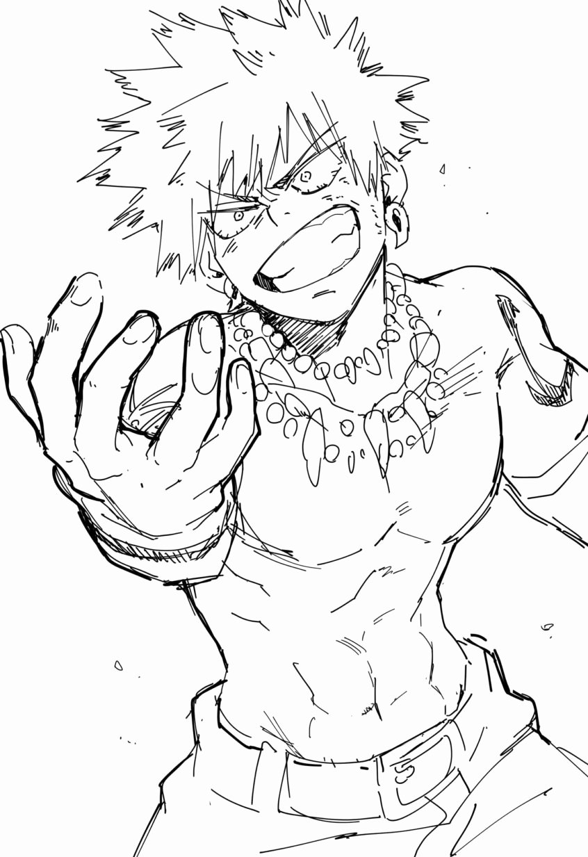 33 Full-Body Deku Coloring Pages Printable 3