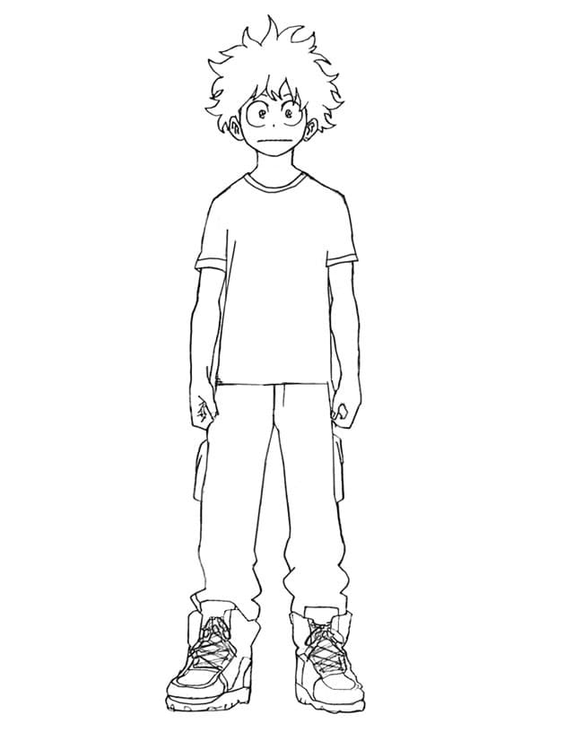 33 Full-Body Deku Coloring Pages Printable 30