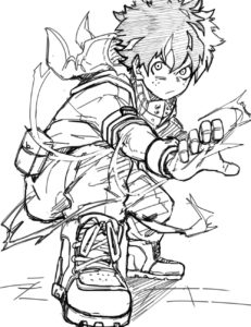 33 Full-Body Deku Coloring Pages Printable 34