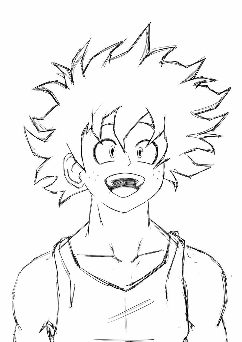 33 Full-Body Deku Coloring Pages Printable 4