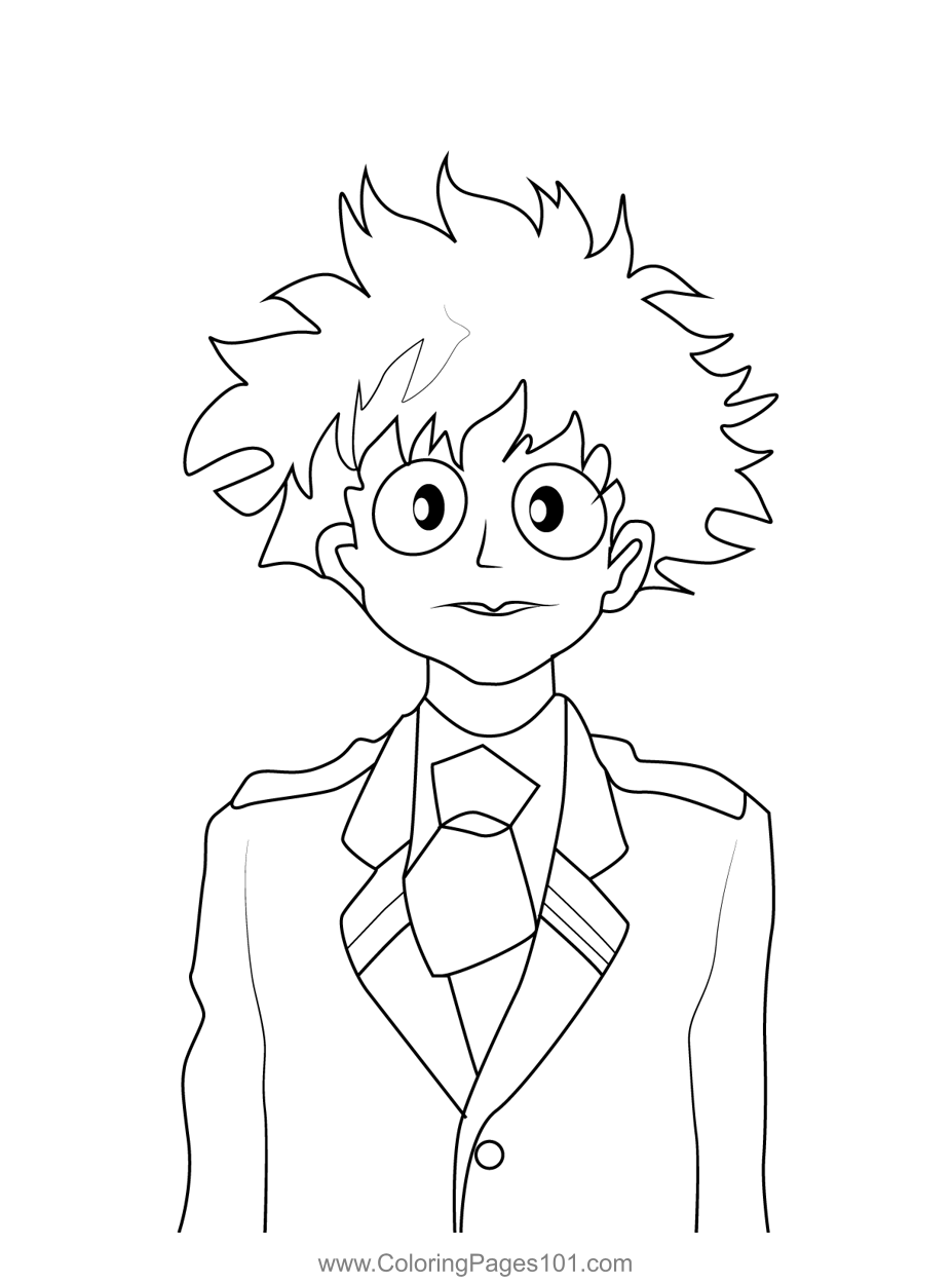 33 Full-Body Deku Coloring Pages Printable 5