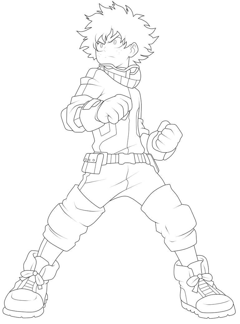 33 Full-Body Deku Coloring Pages Printable 8