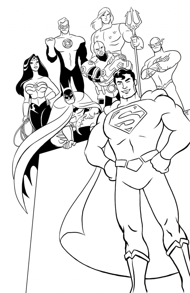 33 Heroic Justice League Coloring Pages Printable 1