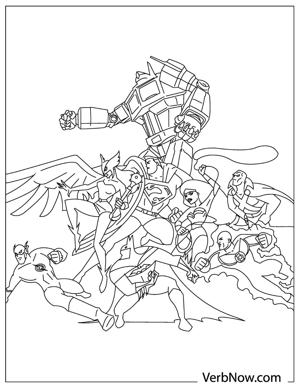 33 Heroic Justice League Coloring Pages Printable 19