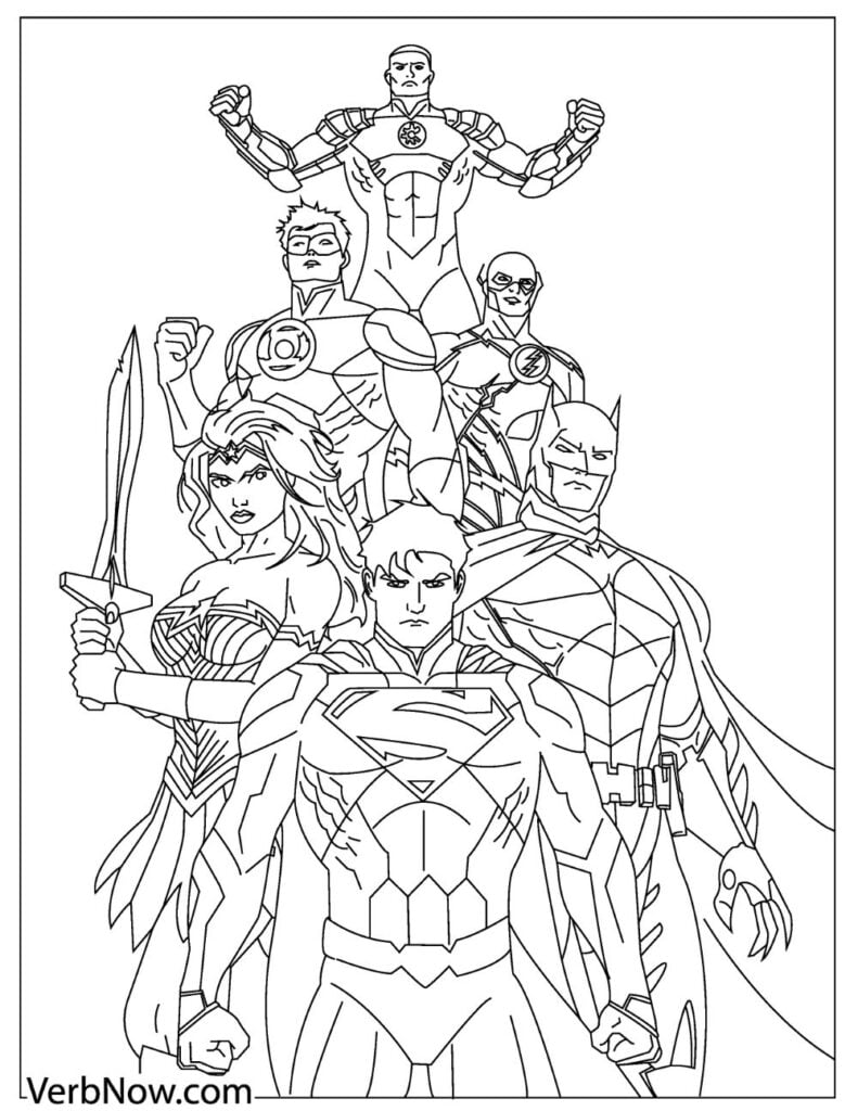 33 Heroic Justice League Coloring Pages Printable 25