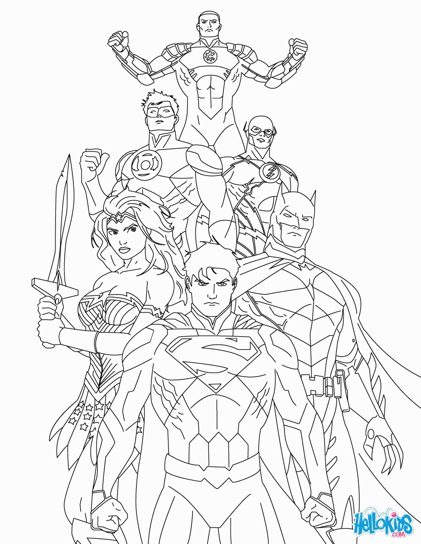 33 Heroic Justice League Coloring Pages Printable 7