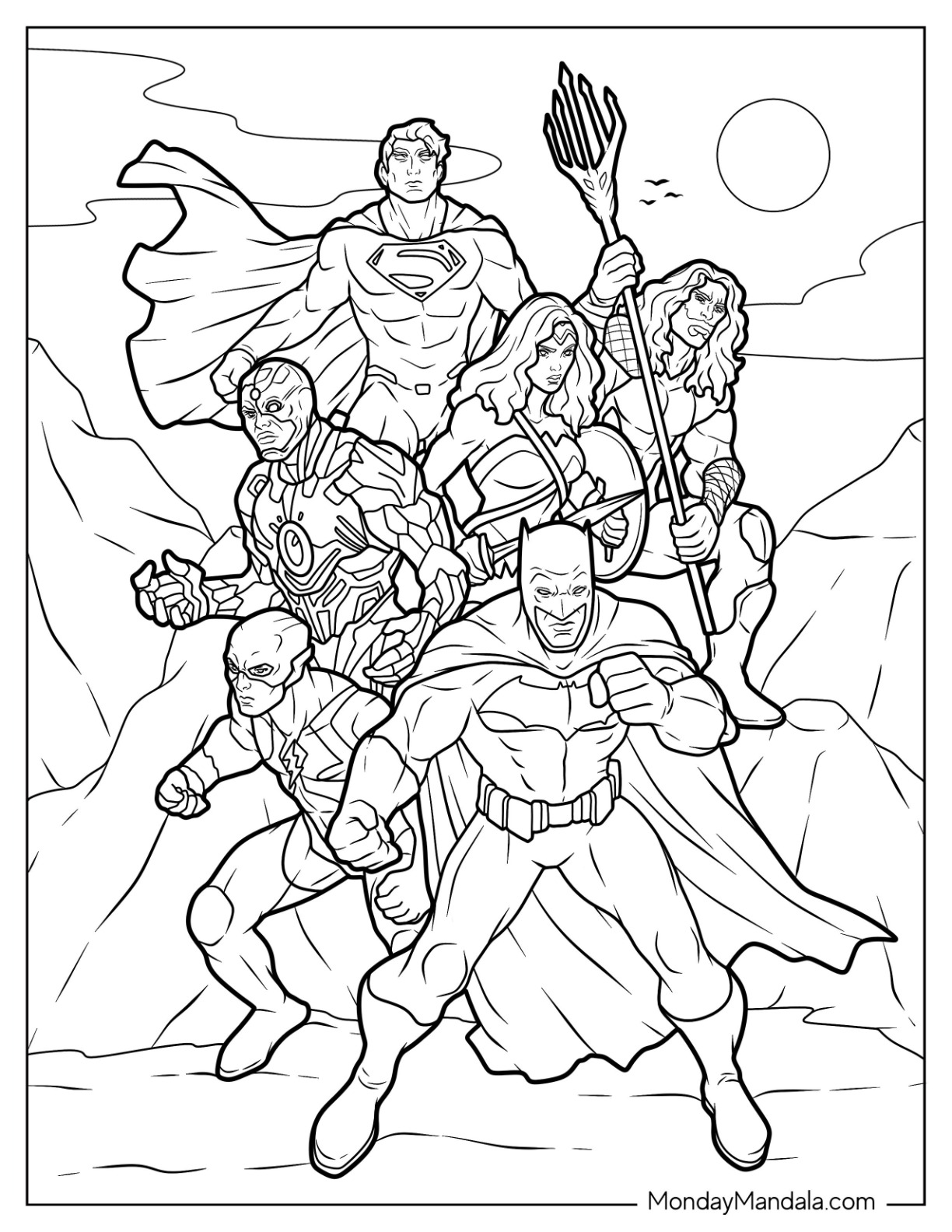 33 Heroic Justice League Coloring Pages Printable 9