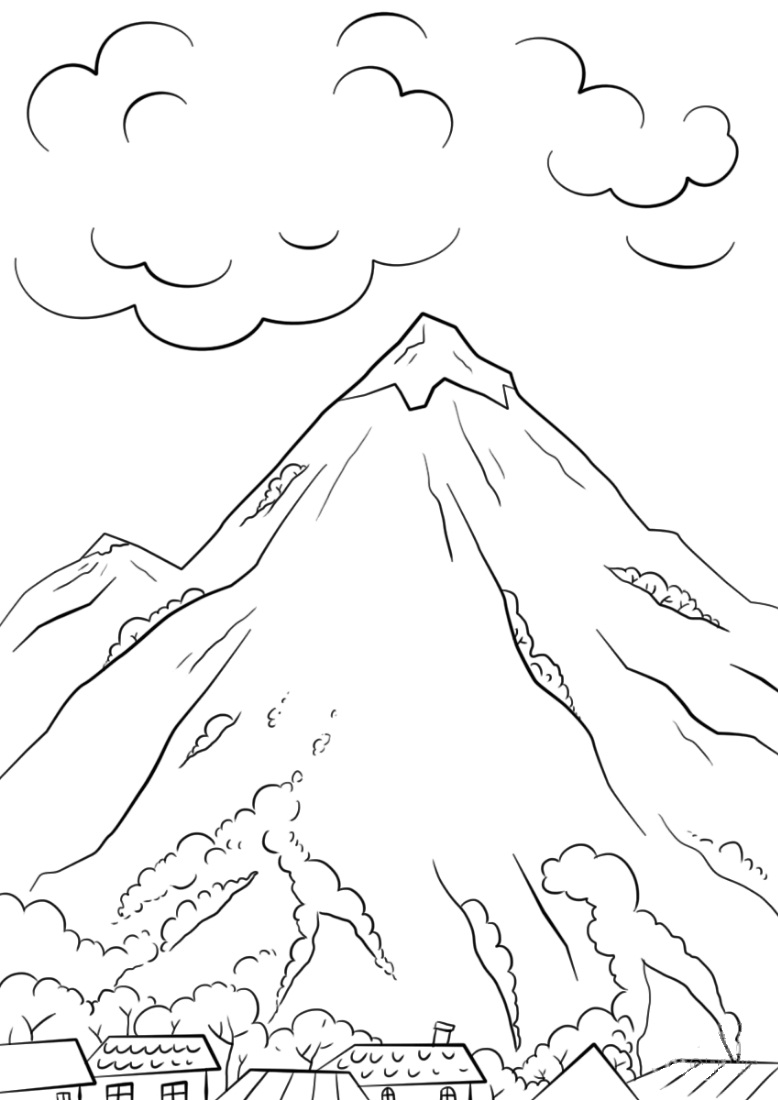 33 Mountains Coloring Pages Printable 1