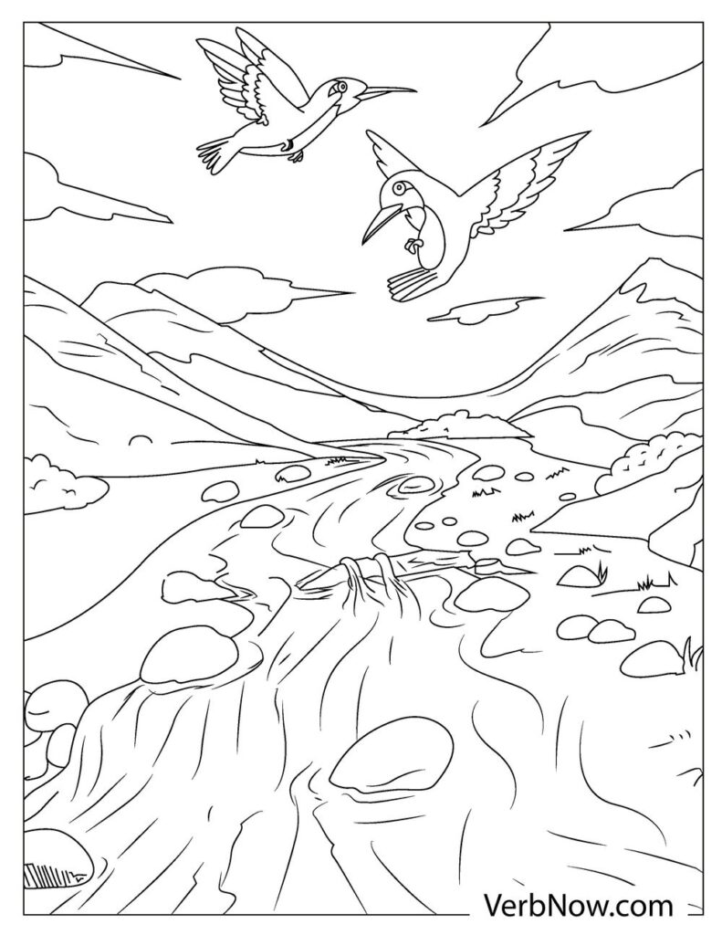 33 Mountains Coloring Pages Printable 11