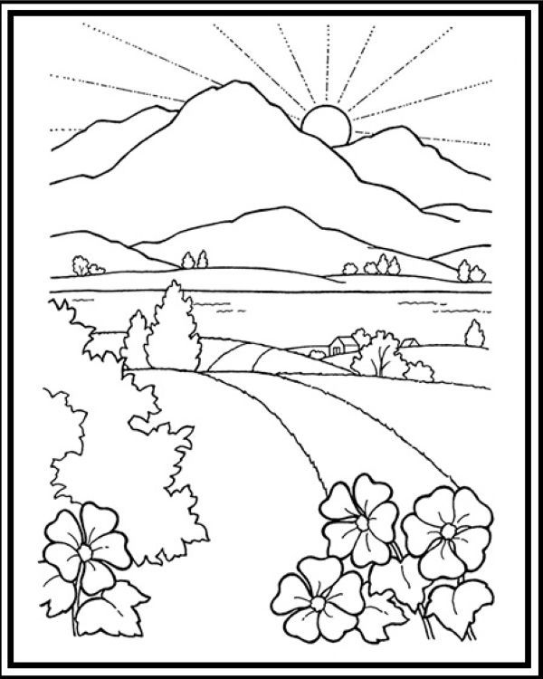 33 Mountains Coloring Pages Printable 14