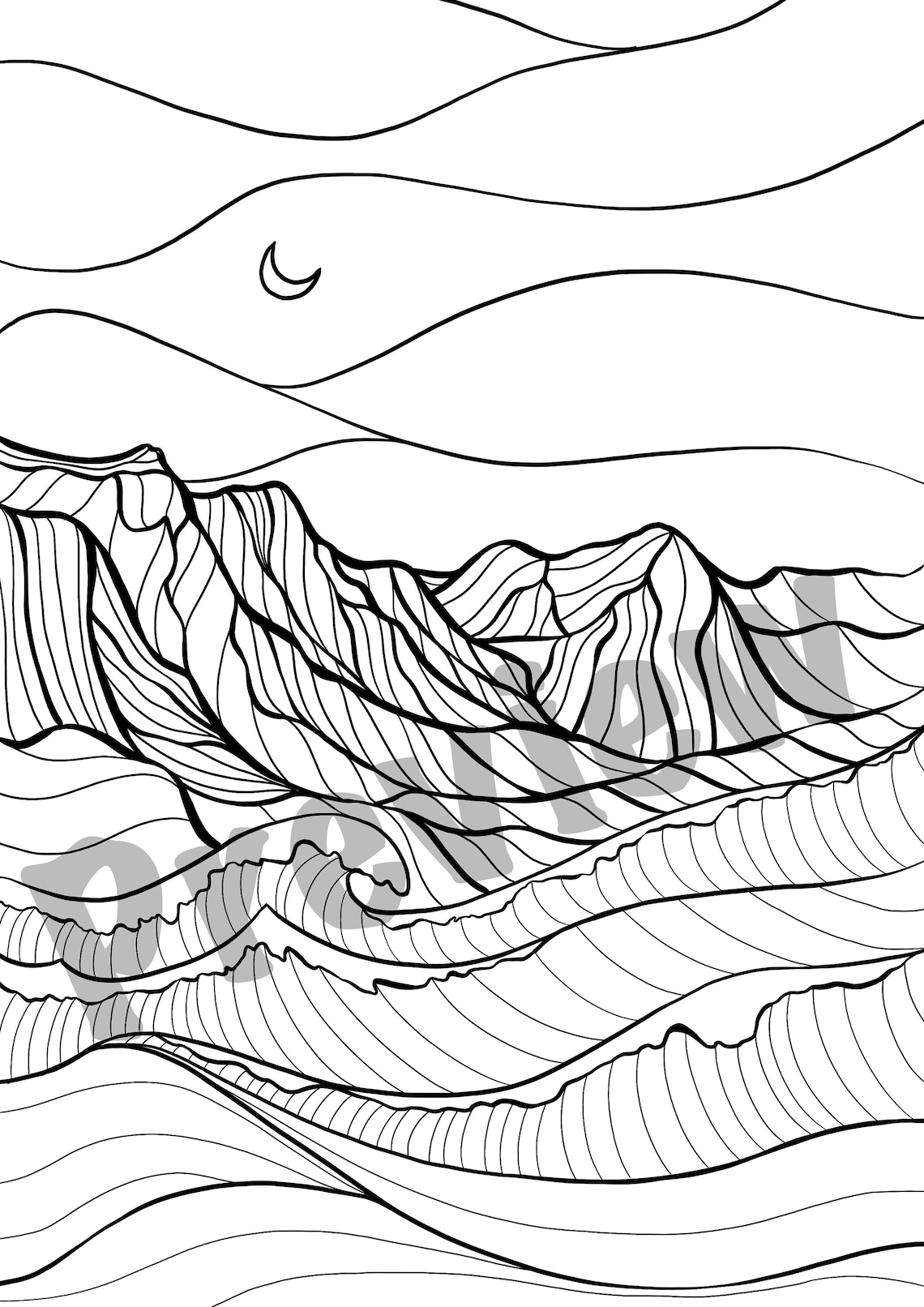 33 Mountains Coloring Pages Printable 15