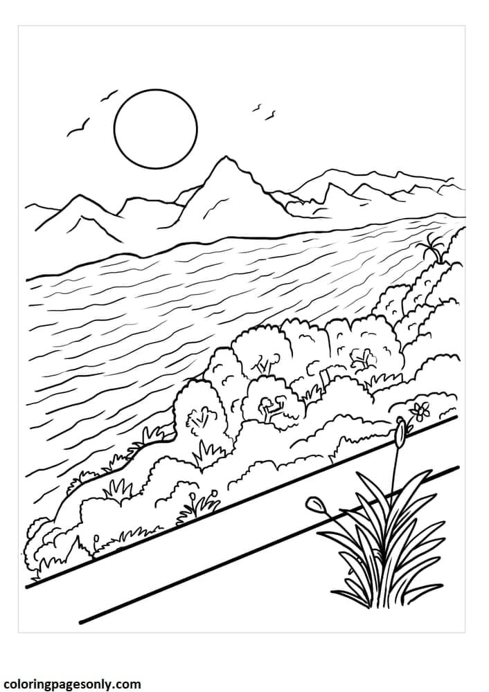 33 Mountains Coloring Pages Printable 18