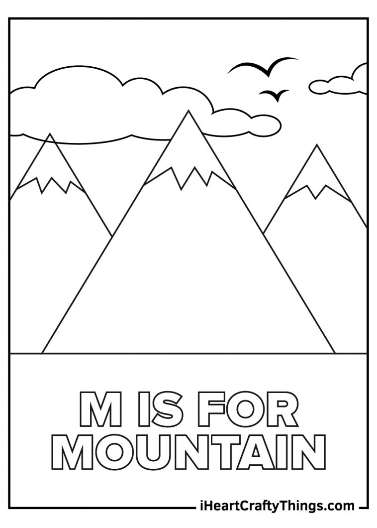 33 Mountains Coloring Pages Printable 25