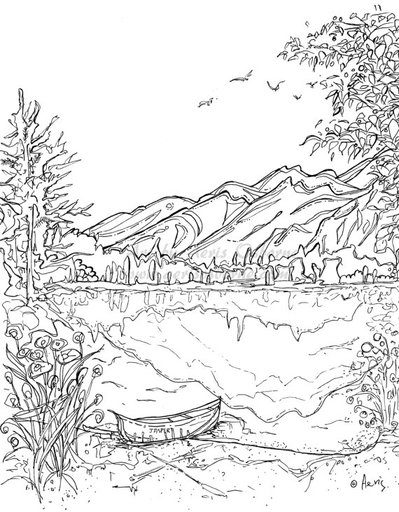 33 Mountains Coloring Pages Printable 26