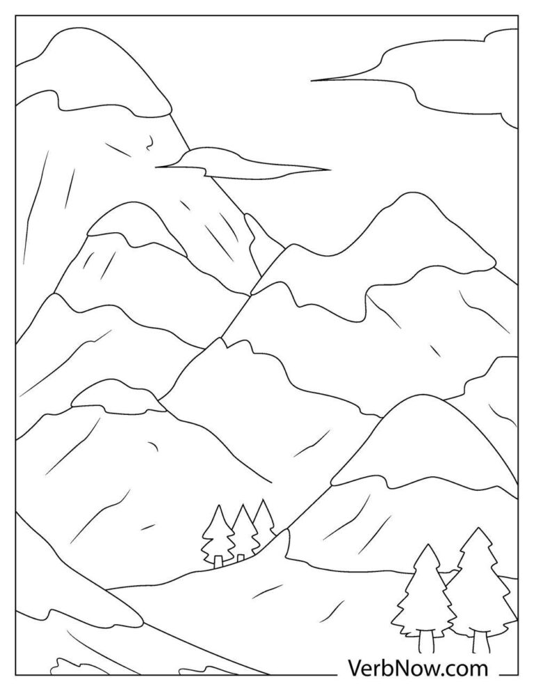 33 Mountains Coloring Pages Printable 28