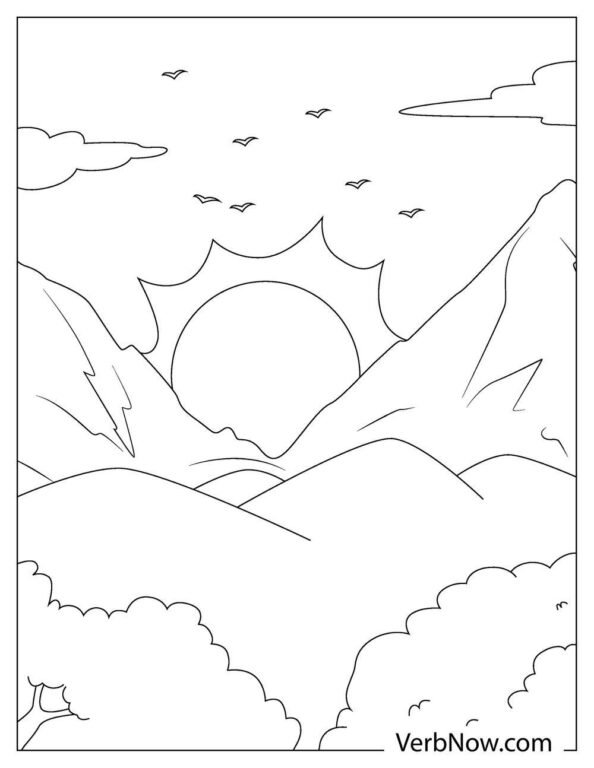 33 Mountains Coloring Pages Printable 29