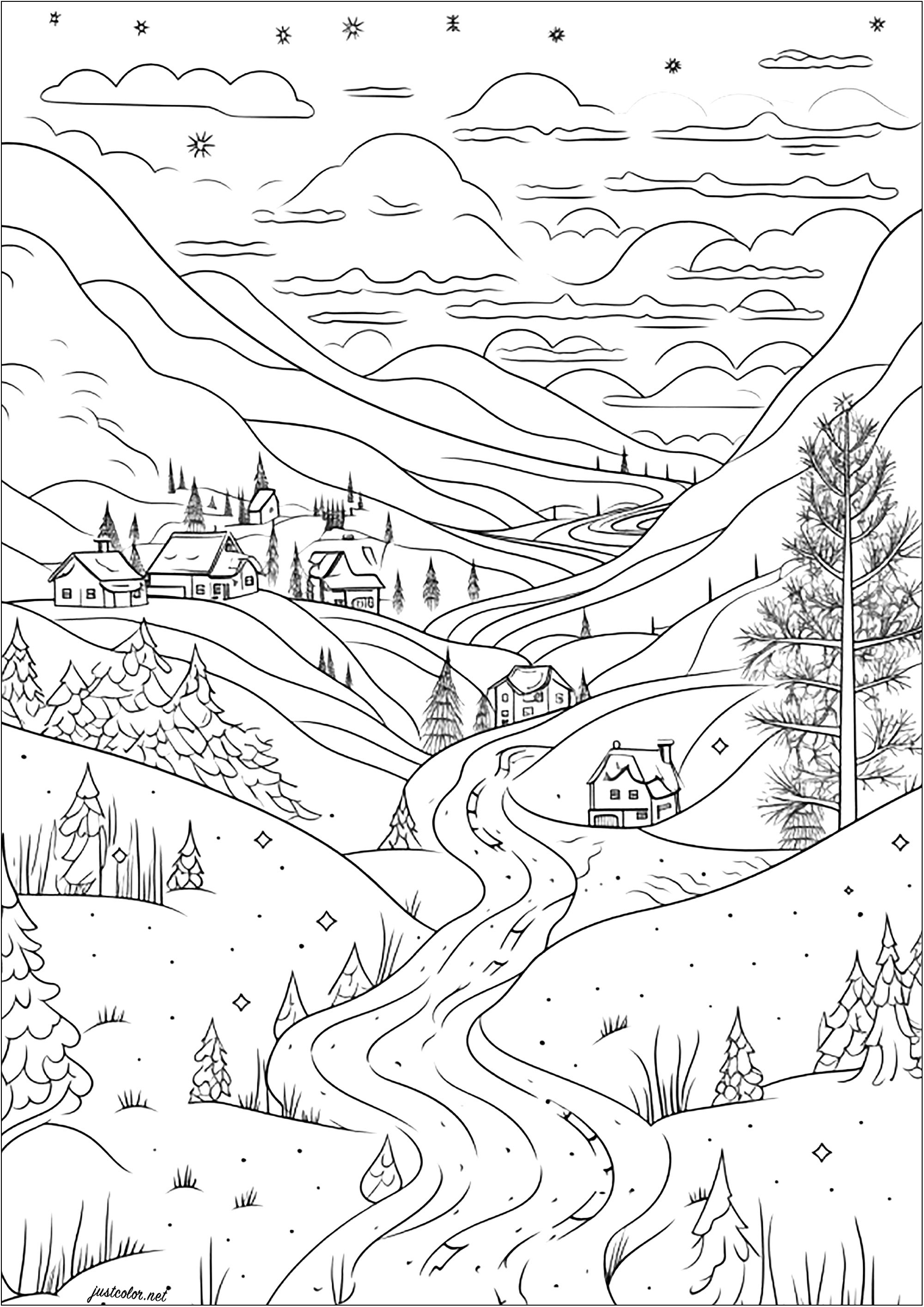 33 Mountains Coloring Pages Printable 34