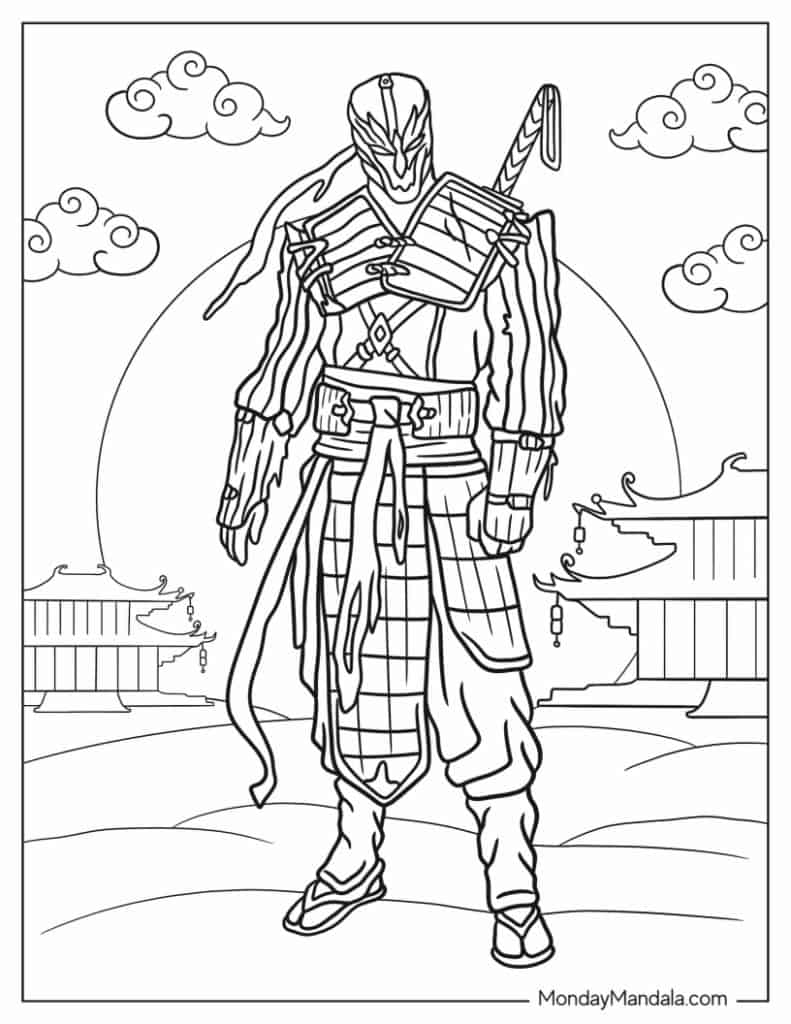 33 Ninja Coloring Pages Printable 18