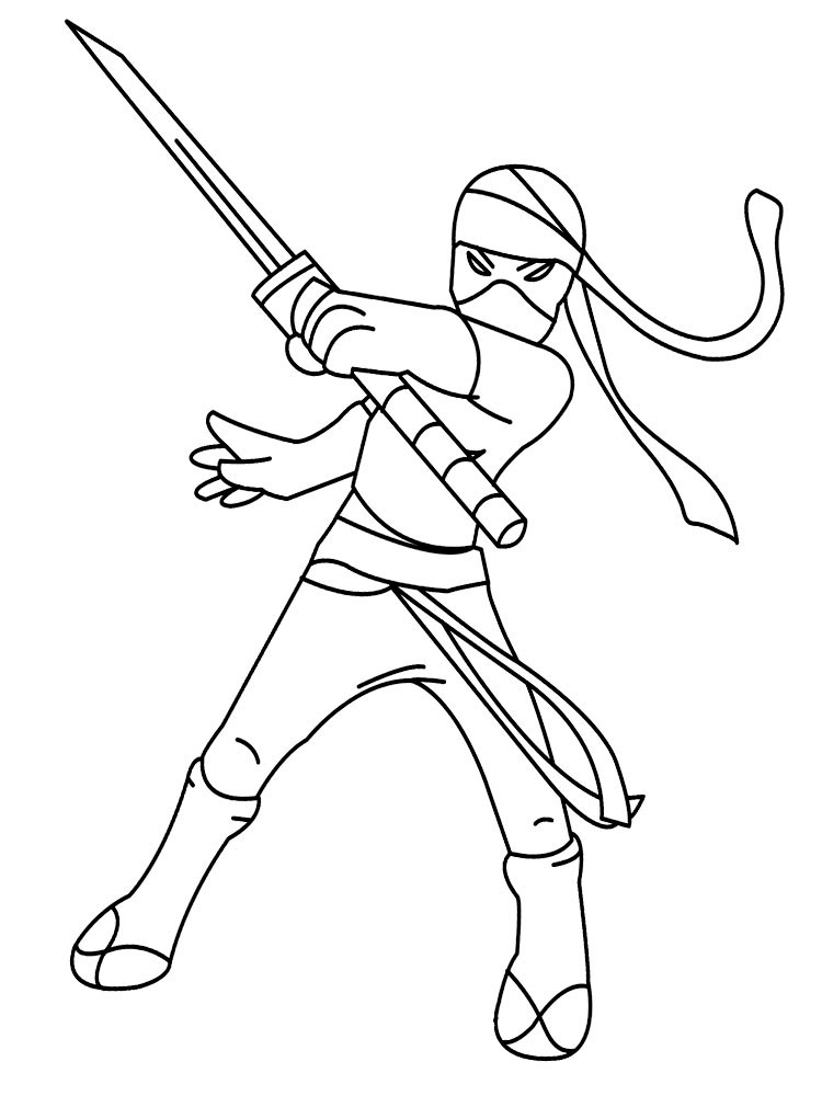 33 Ninja Coloring Pages Printable 27