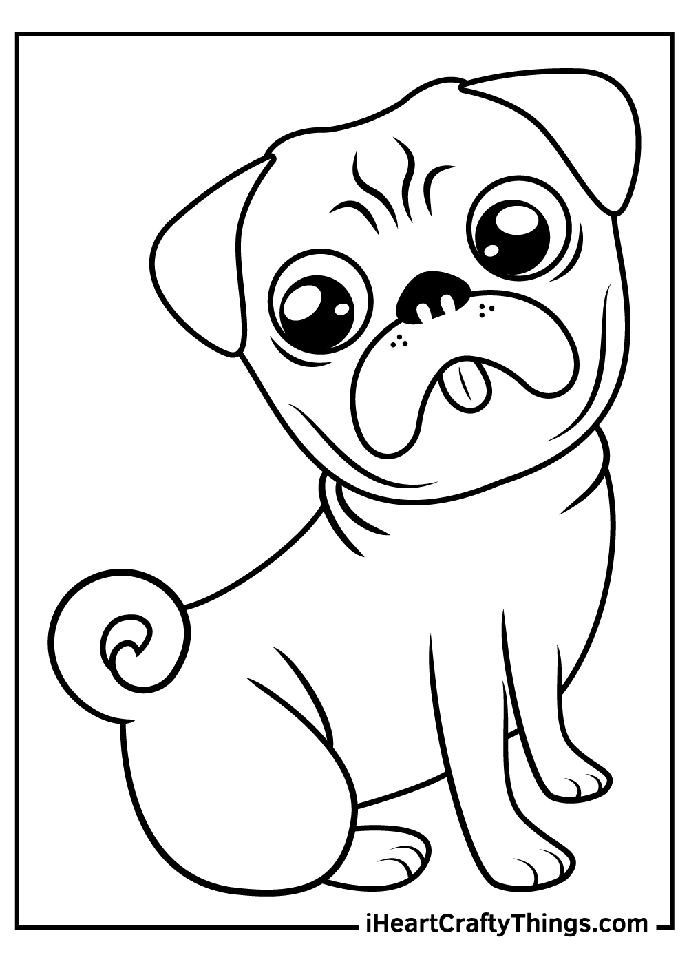 33 Pug Coloring Pages Printable 1