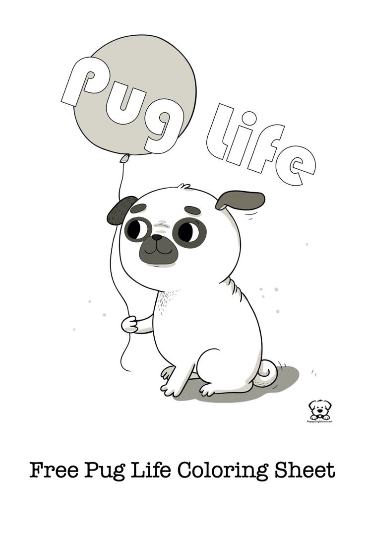 33 Pug Coloring Pages Printable 11