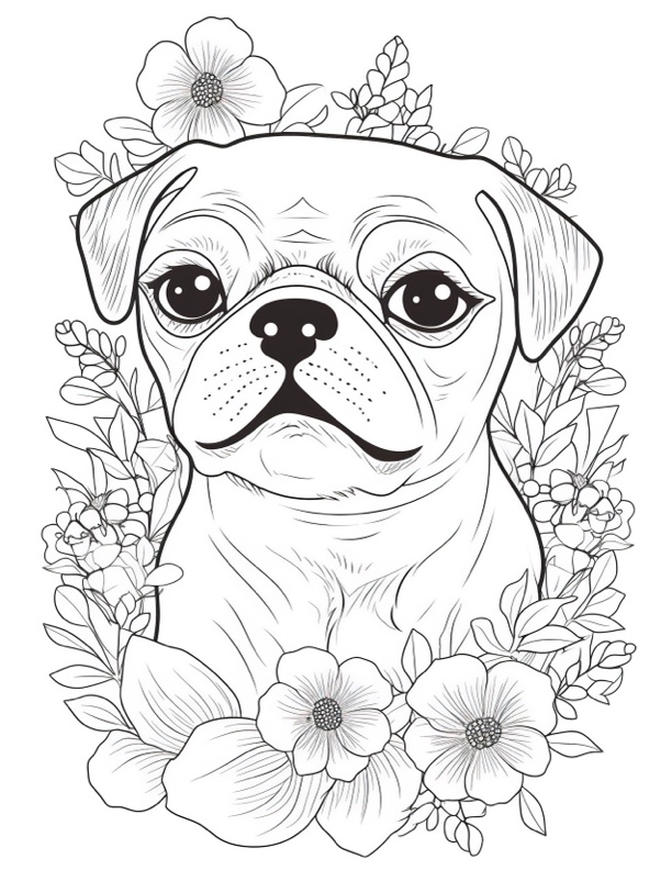 33 Pug Coloring Pages Printable 18