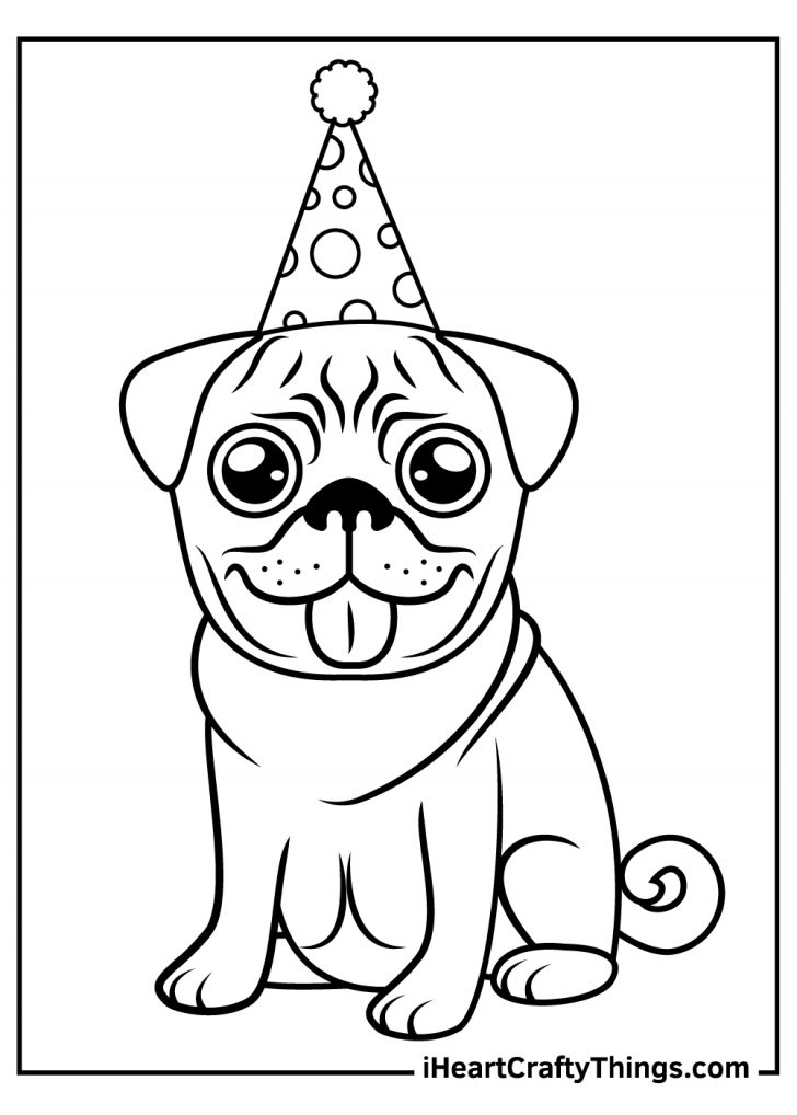 33 Pug Coloring Pages Printable 30