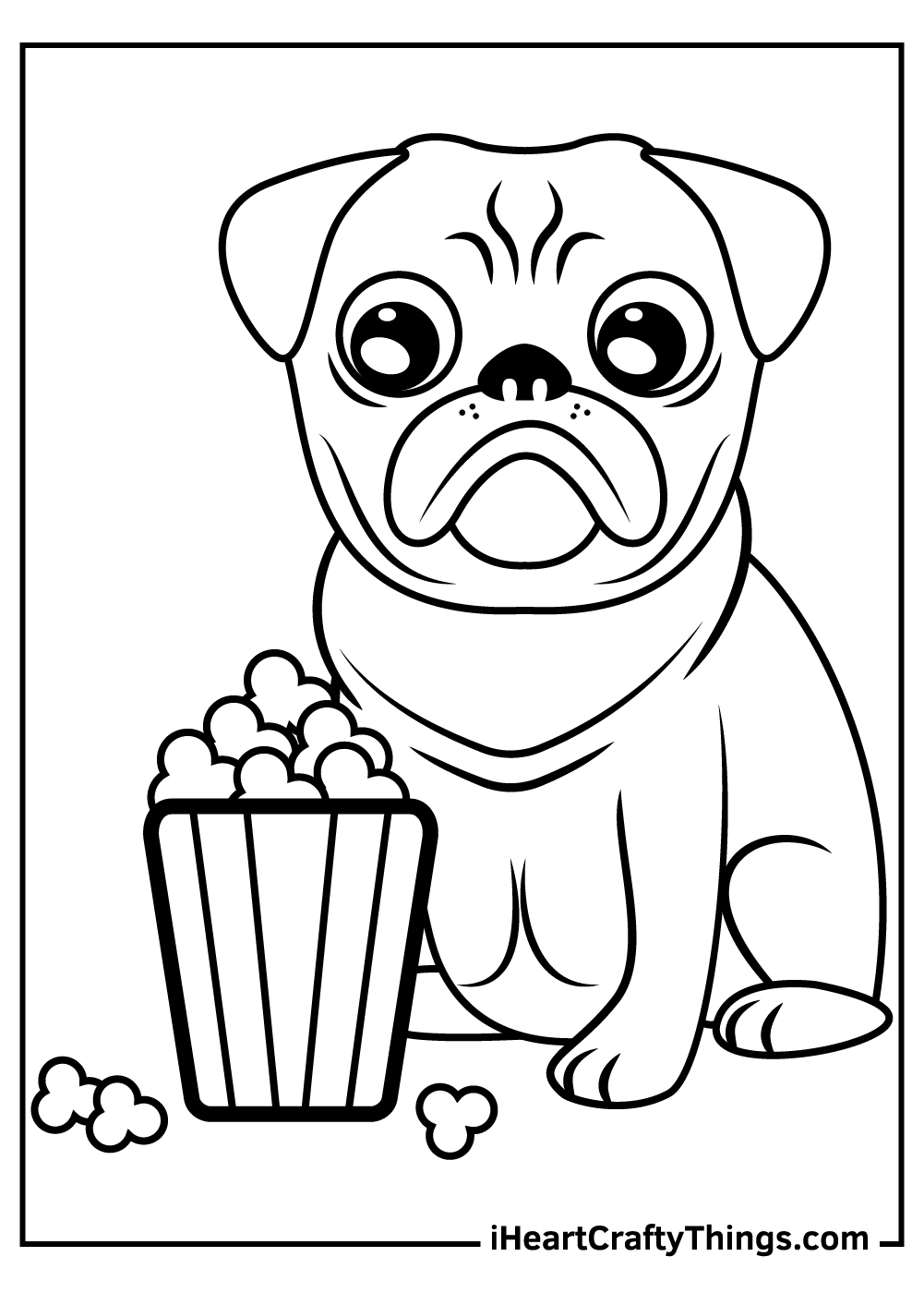 33 Pug Coloring Pages Printable 7