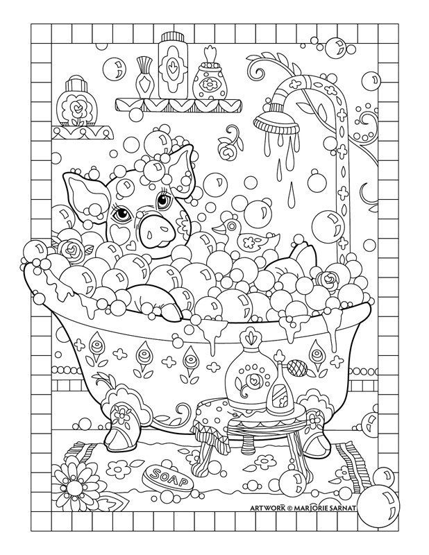 33 Relaxing Bathtub Coloring Pages Printable 15