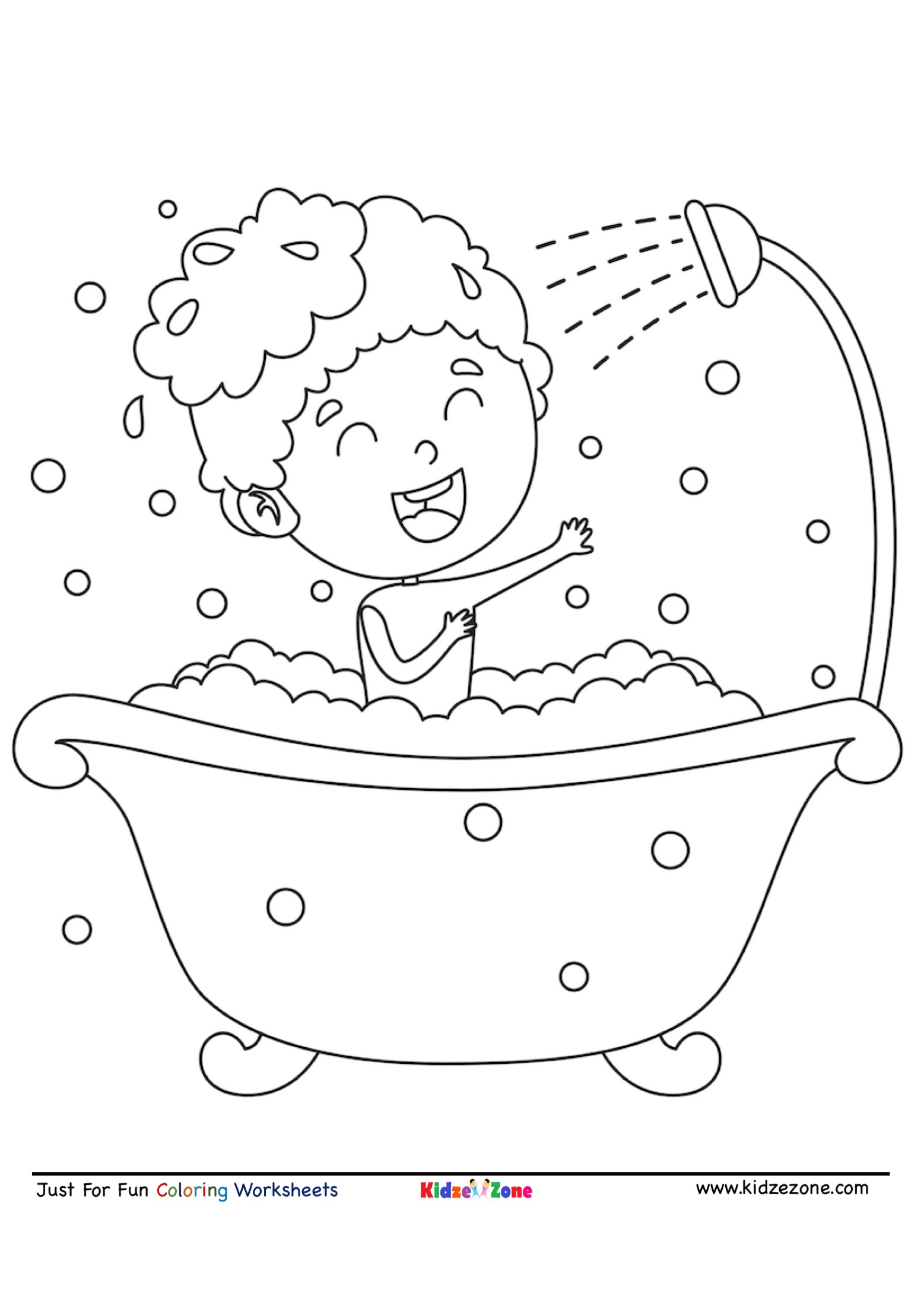 33 Relaxing Bathtub Coloring Pages Printable 2