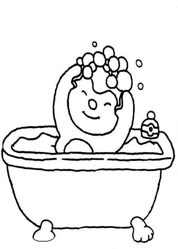 33 Relaxing Bathtub Coloring Pages Printable 27