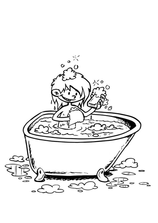 33 Relaxing Bathtub Coloring Pages Printable 8