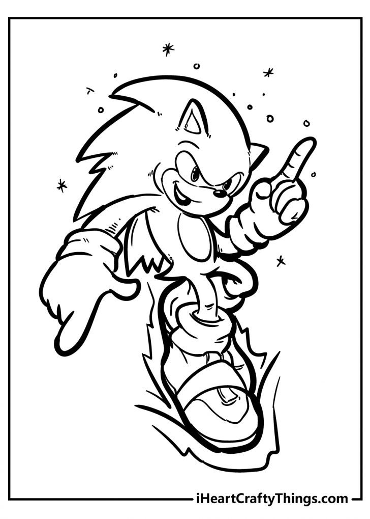 33 Sonic Running Coloring Pages Printable 17