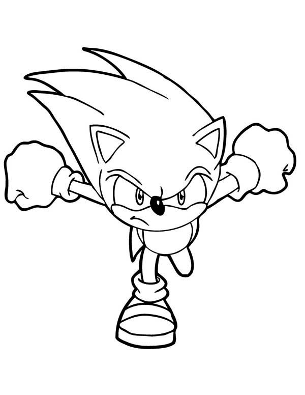 33 Sonic Running Coloring Pages Printable 19