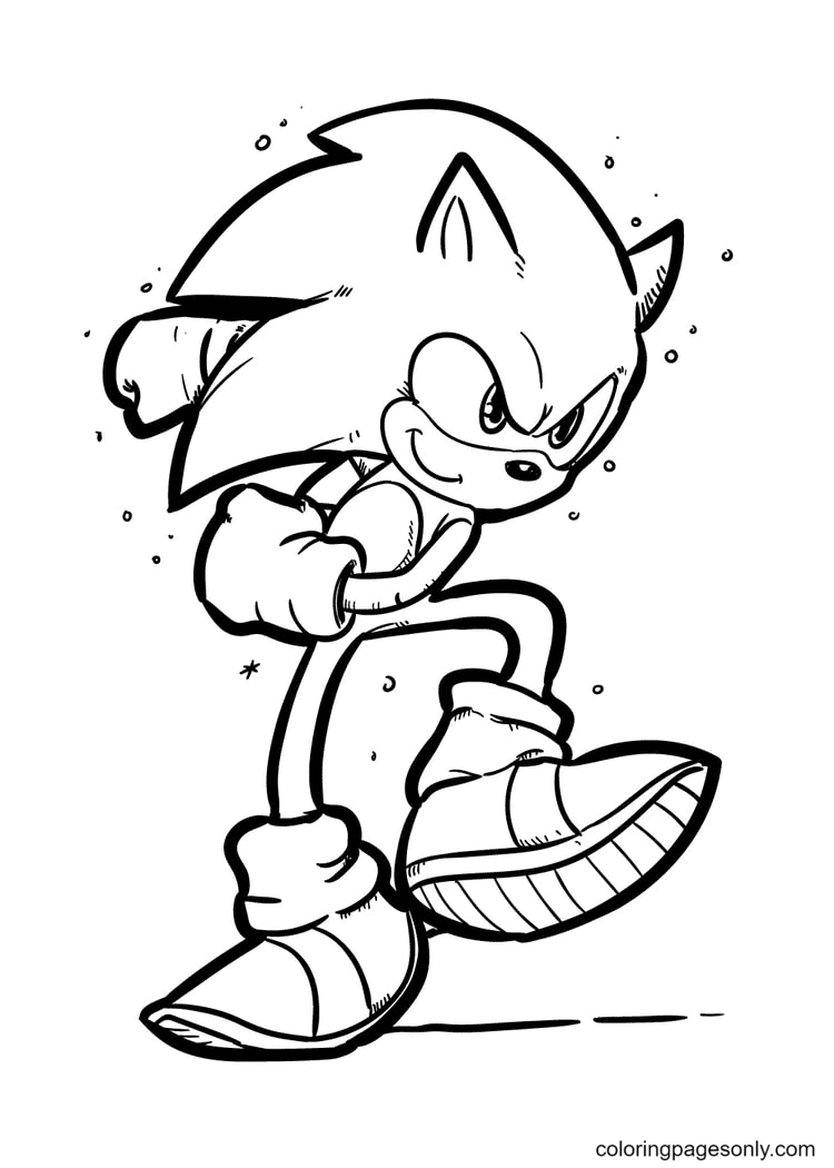 33 Sonic Running Coloring Pages Printable 2