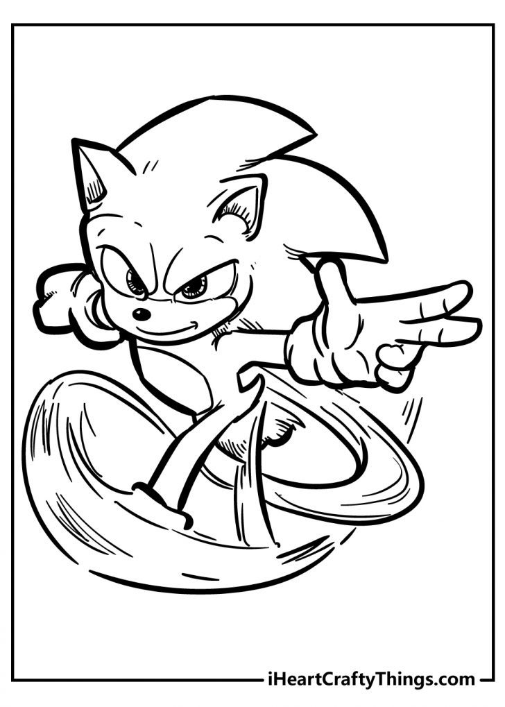 33 Sonic Running Coloring Pages Printable 27