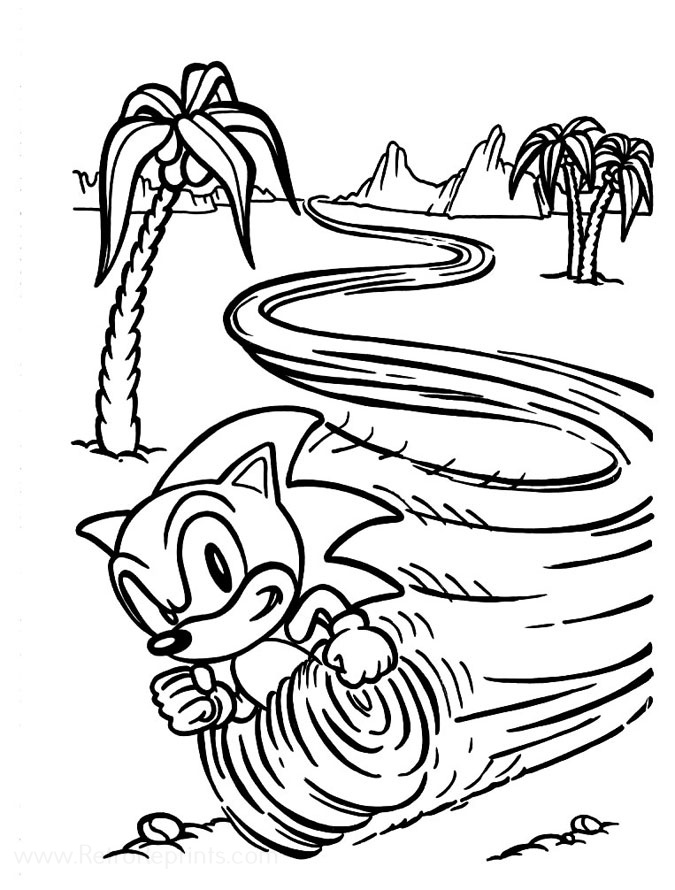 33 Sonic Running Coloring Pages Printable 30