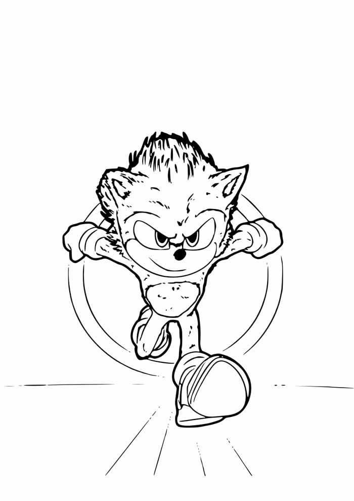 33 Sonic Running Coloring Pages Printable 33