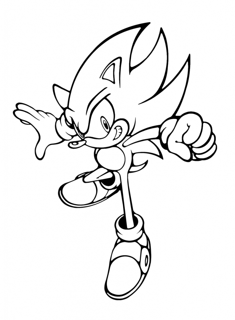 33 Sonic Running Coloring Pages Printable 5