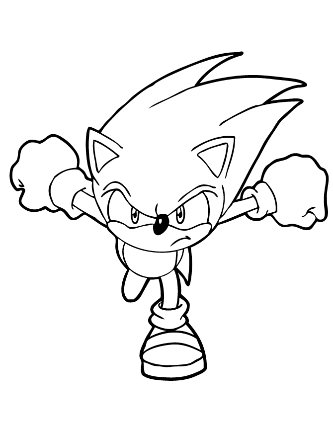 33 Sonic Running Coloring Pages Printable 8