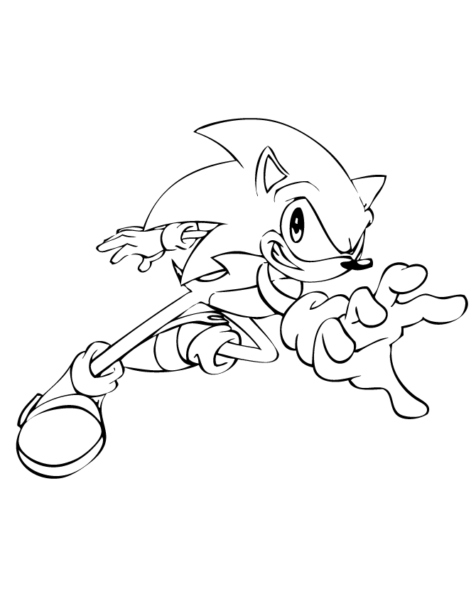 33 Sonic Running Coloring Pages Printable 9