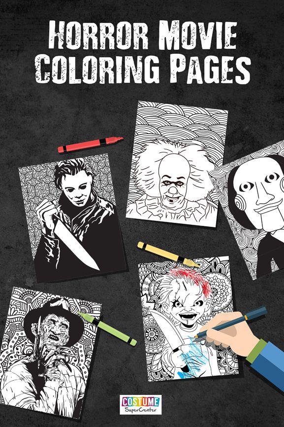 34 Adult Horror Coloring Pages Printable 15