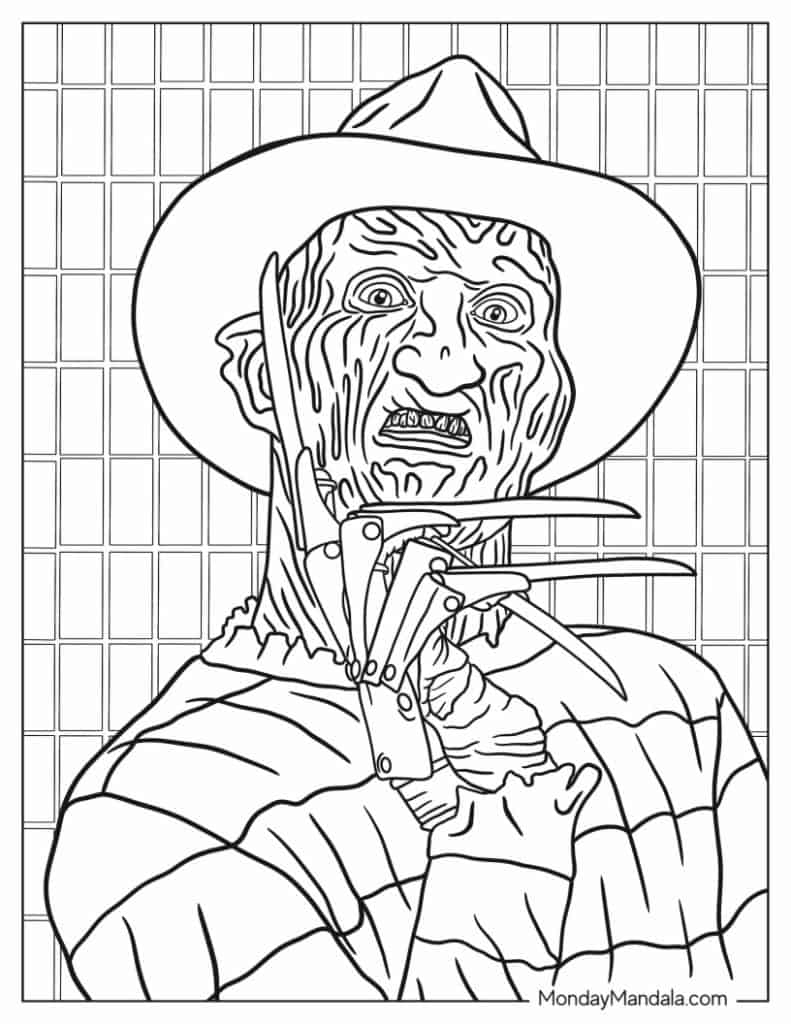 34 Adult Horror Coloring Pages Printable 27