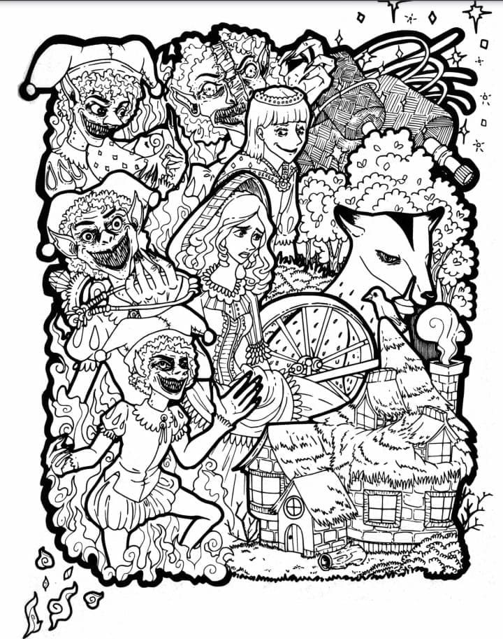 34 Adult Horror Coloring Pages Printable 28