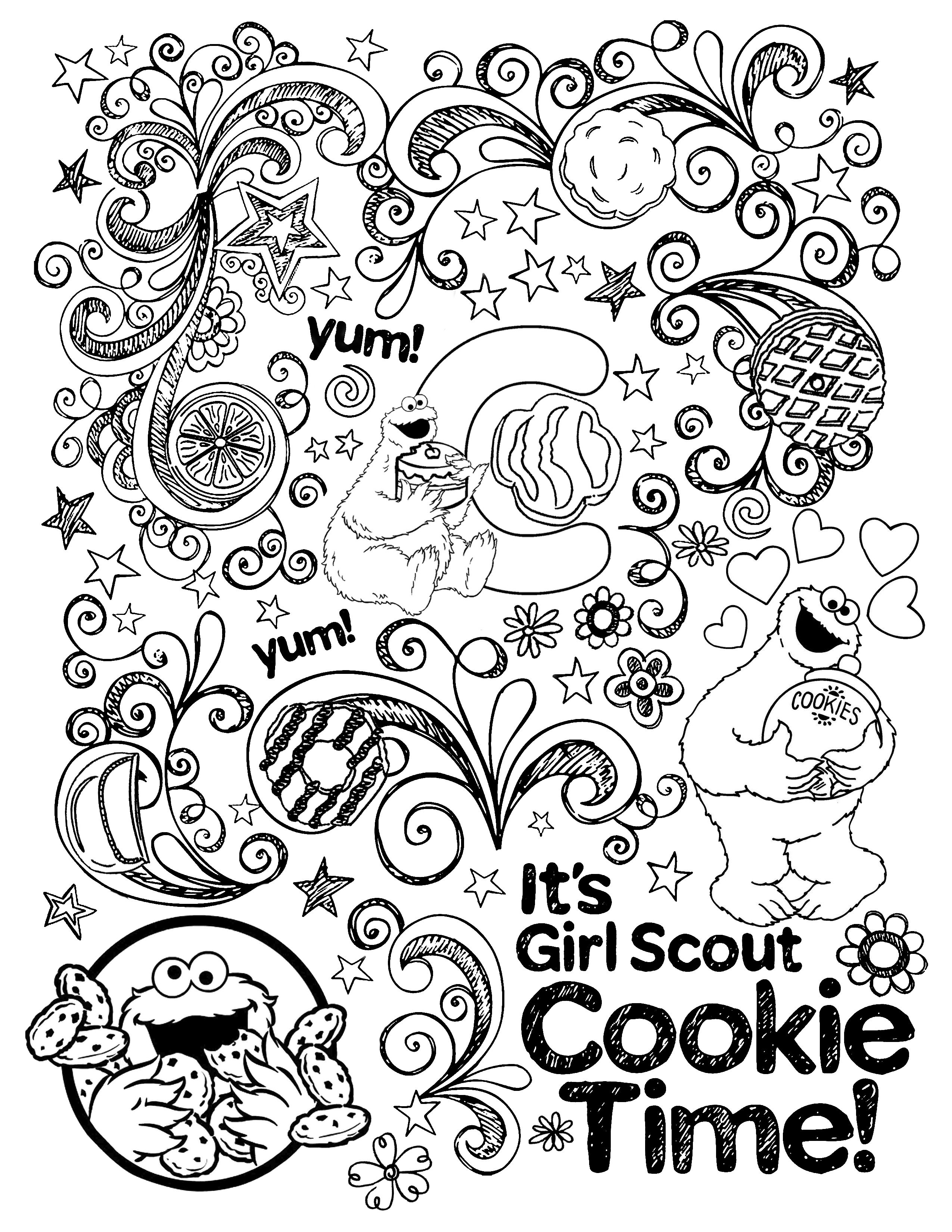 34 Cookie Coloring Pages Printable 13