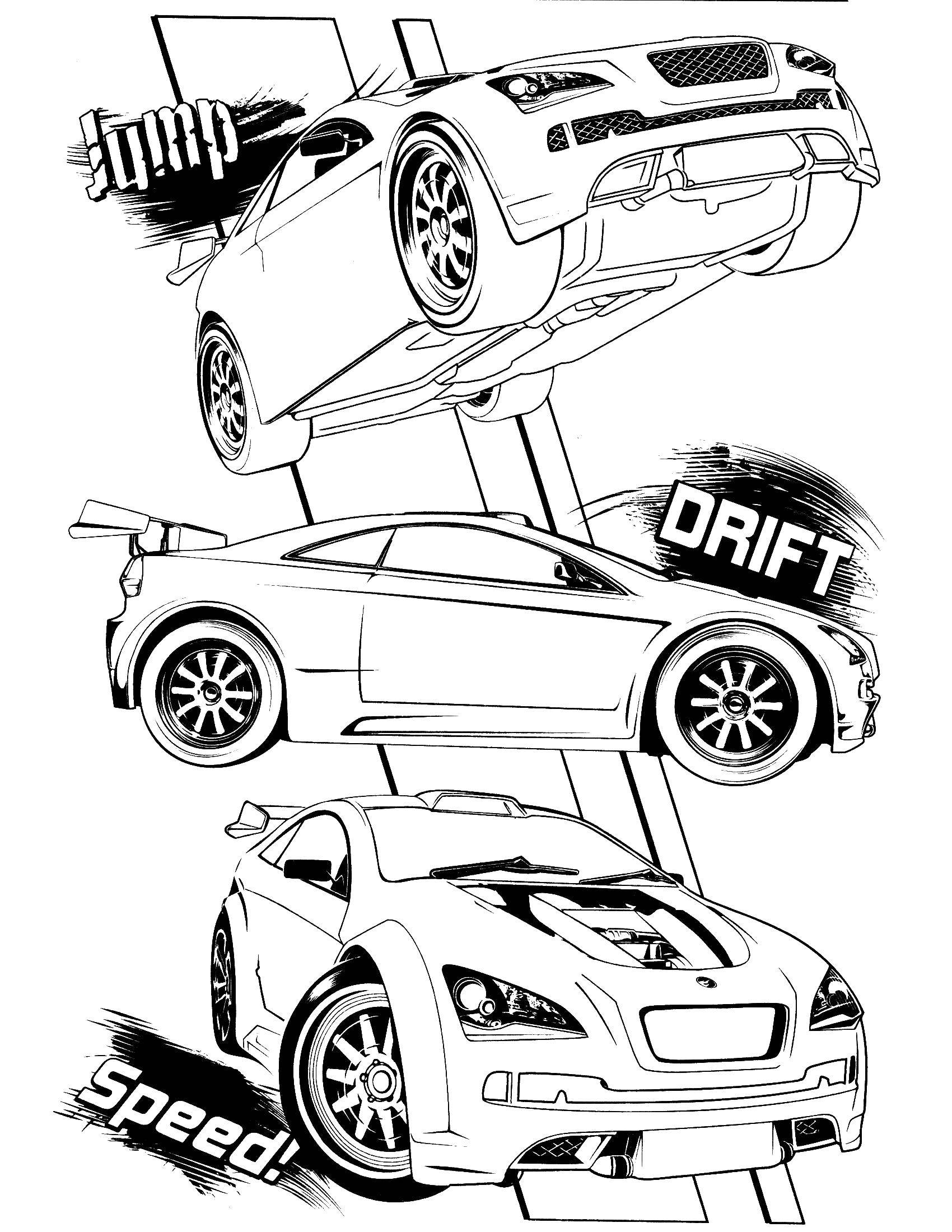 34 Drift Car Coloring Pages for Adults Printable 6