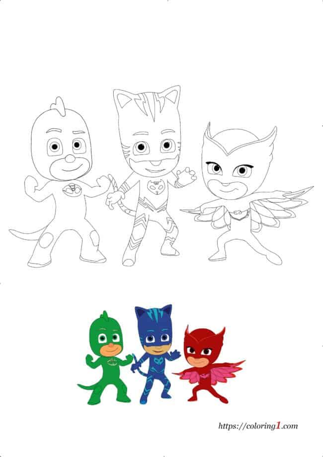 34 Heroic PJ Masks Coloring Pages Printable 1