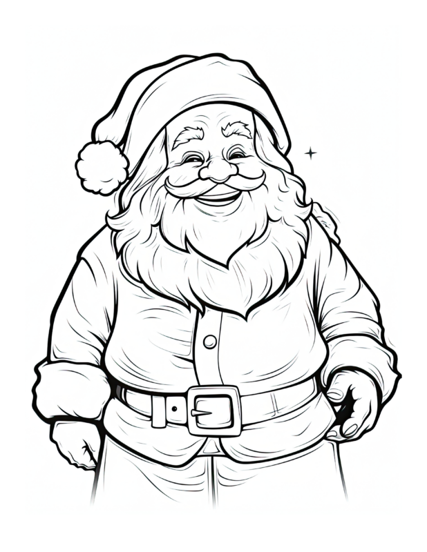 34 Jolly Santa Claus Coloring Pages Printable 1