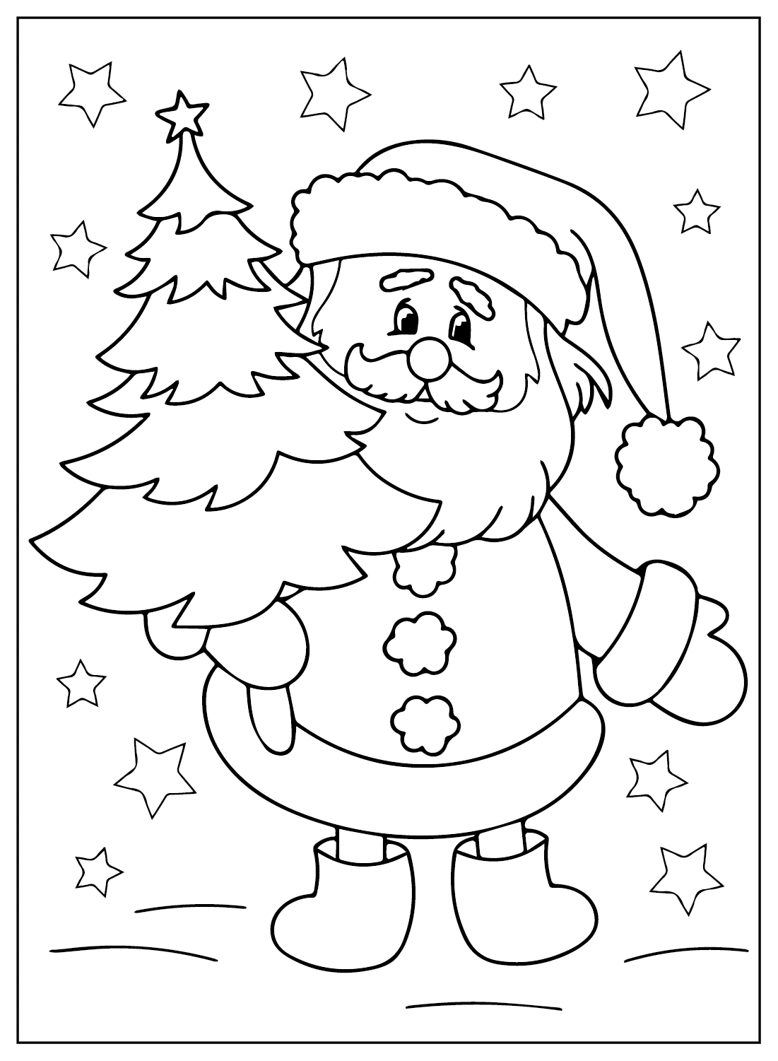 34 Jolly Santa Claus Coloring Pages Printable 19