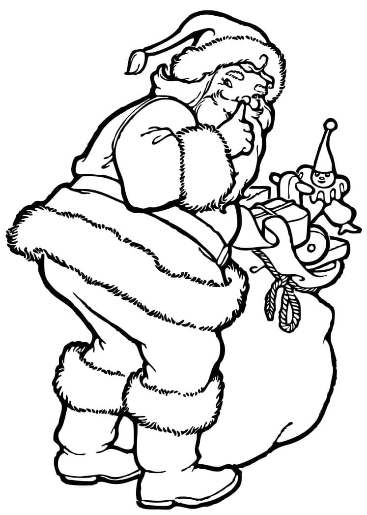 34 Jolly Santa Claus Coloring Pages Printable 20